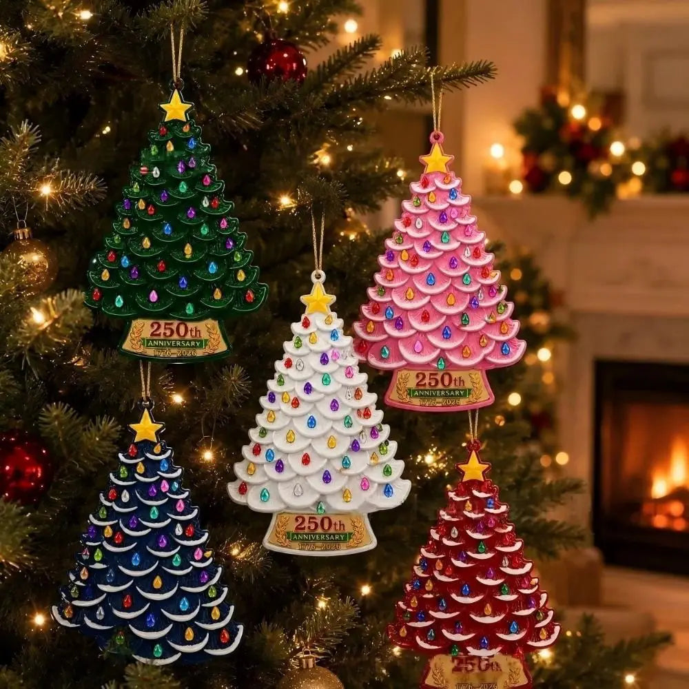 2D Flat Acrylic Christmas Tree Ornaments – Outdoor Rated