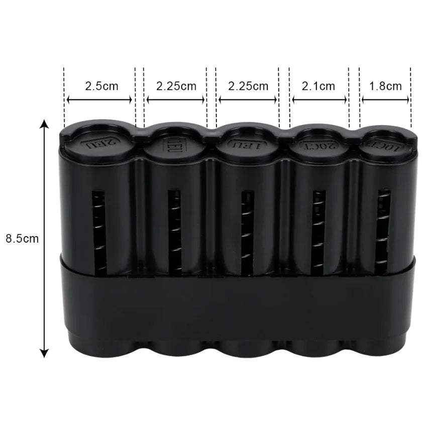 Wooden Coin Storage Box with Capsules & Pads – 20 to 100 Slots