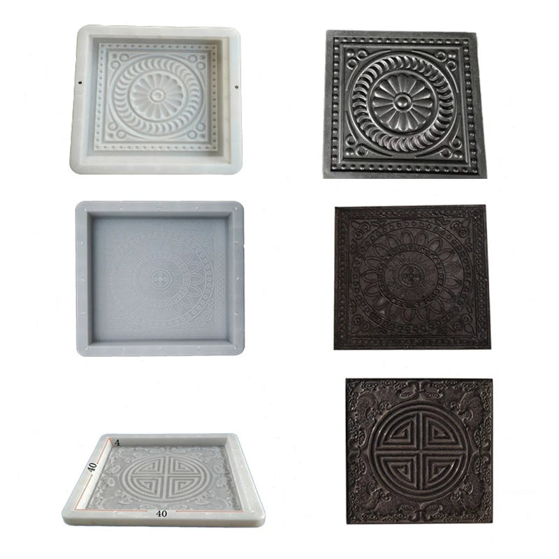 Rose Petal Concrete Stepping Stone Mold | Reusable Garden Mould