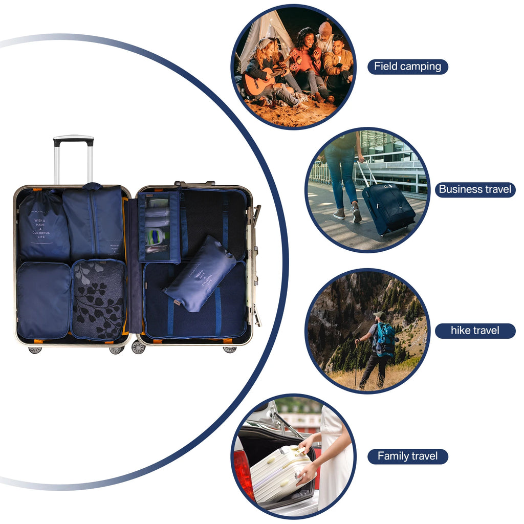 Packing Cubes for Suitcase 6/8 PCS Waterproof Travel Organizer