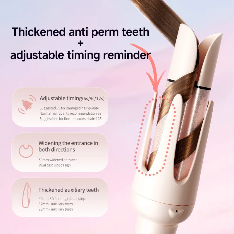 9-in-1 Automatic Curling Iron Negative Ion Smart Temp Control