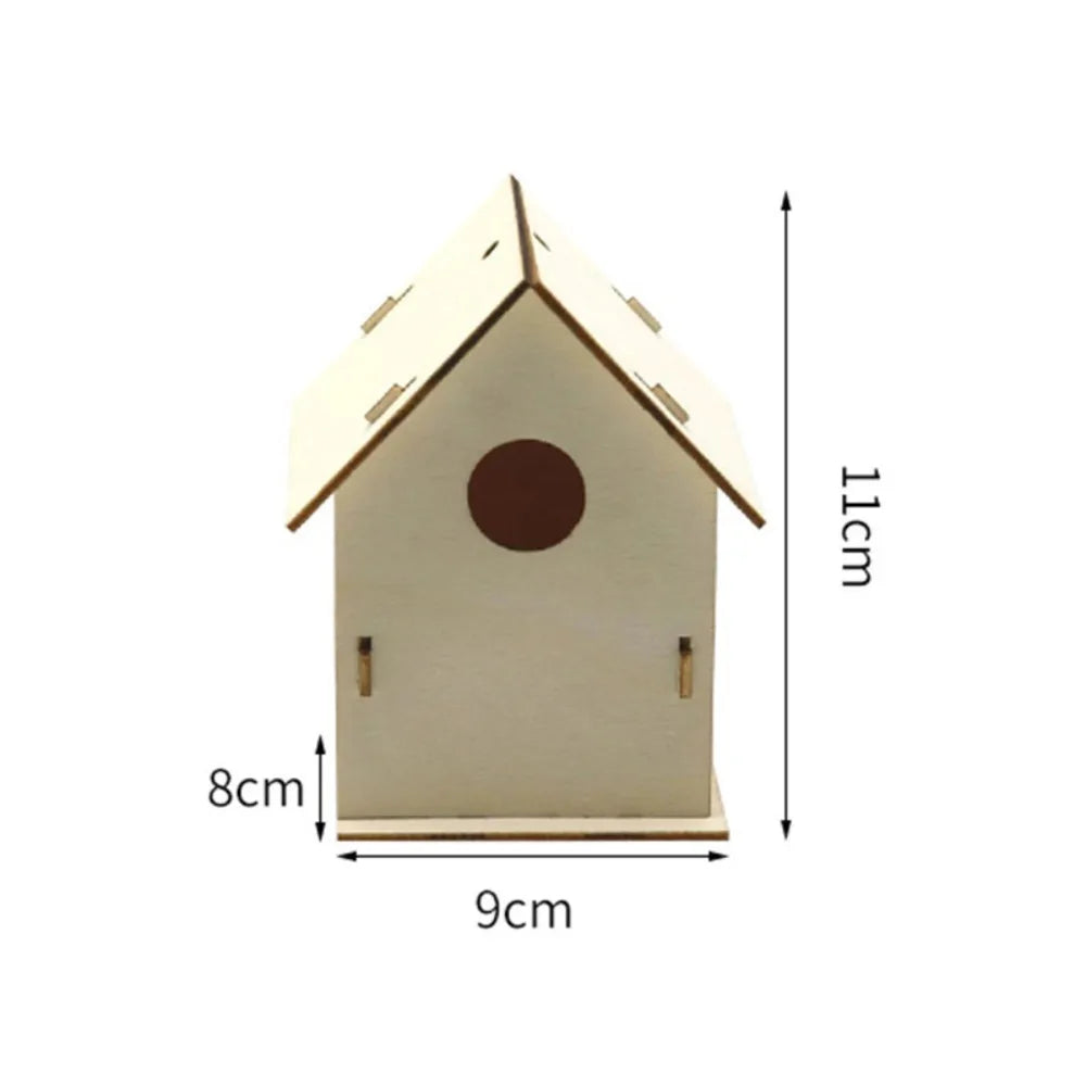 DIY Wooden Hanging Birdhouse – Natural Garden Bird Nest House
