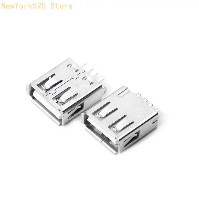 10-Pack USB Type A Female 4-Pin Socket Connector Black Shell