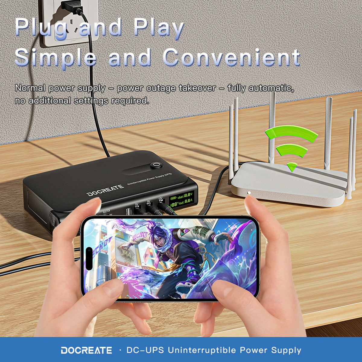 Mini DC UPS Uninterruptible Power Supply 5V 9V 12V | VIBE