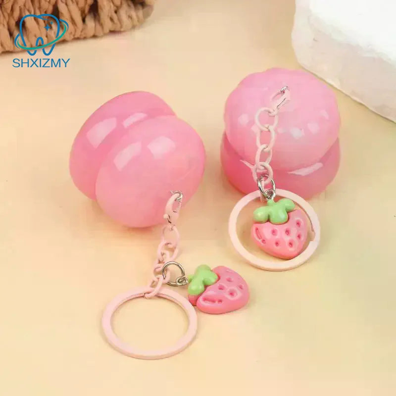 5g Mini Empty Lip Balm Jar with Keychain | DIY Makeup Container