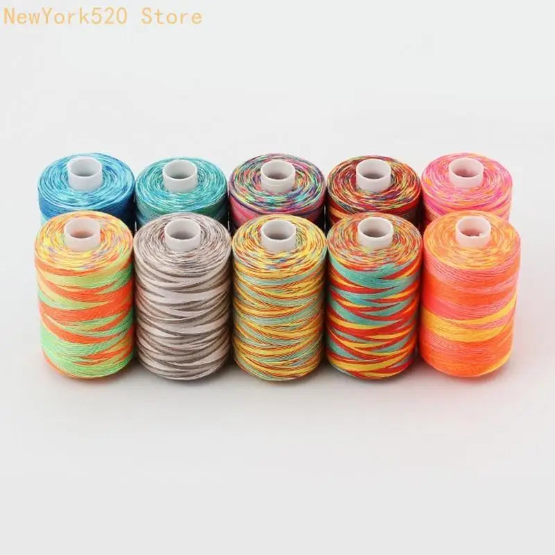 10-Piece Segment Dye Polyester Sewing Thread Set – 1000 Yds