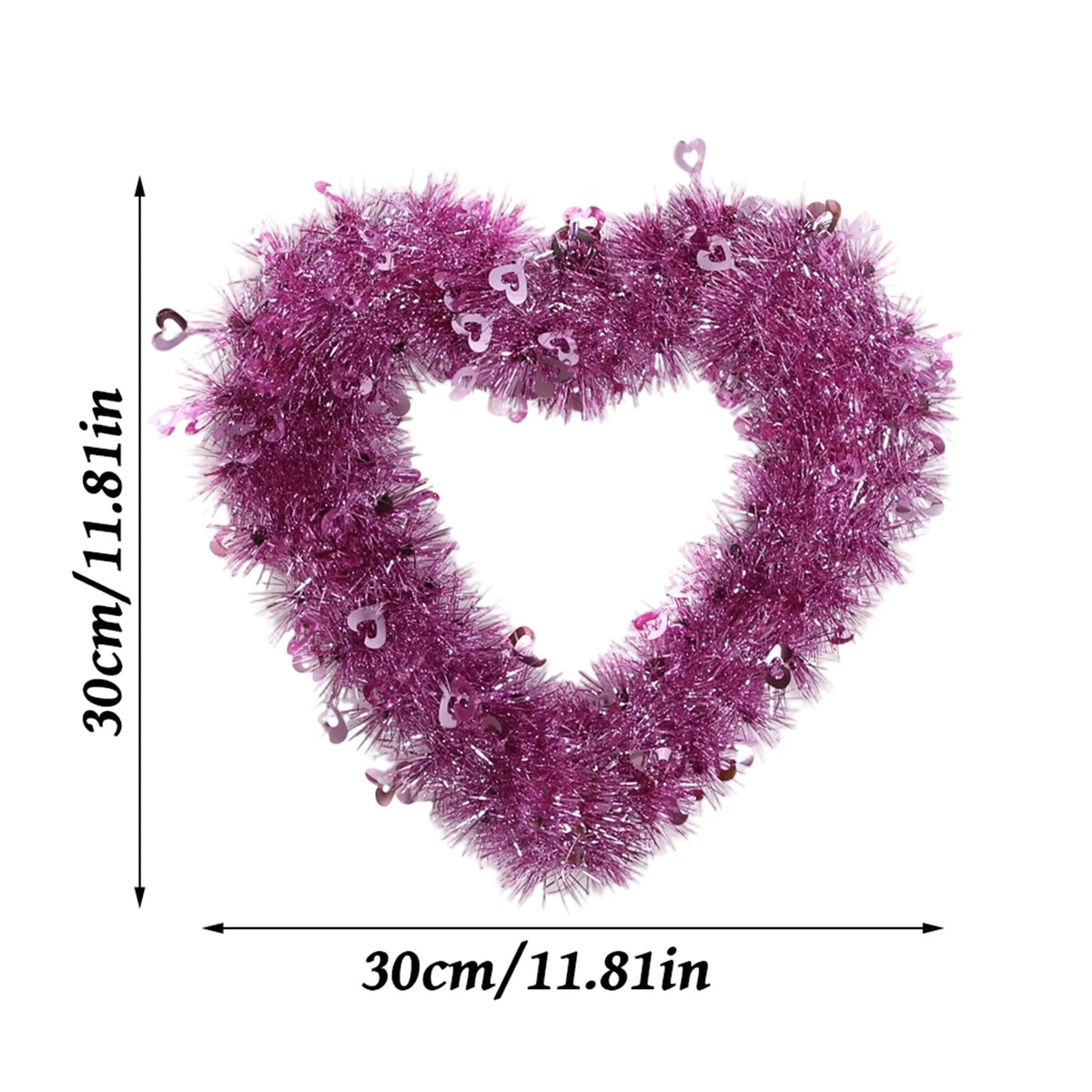 Red Heart Shaped Wreath – Valentine's Day & Wedding Décor