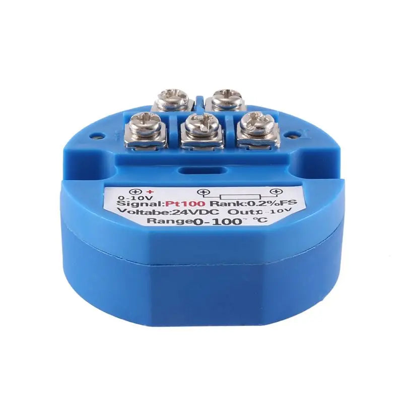 PT100 RTD Temperature Transmitter 0–10V Output DC24V 2-Pack