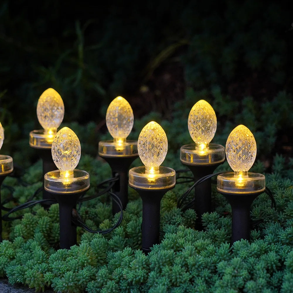Solar Bubble Ball Ground Stake String Lights – Garden Décor