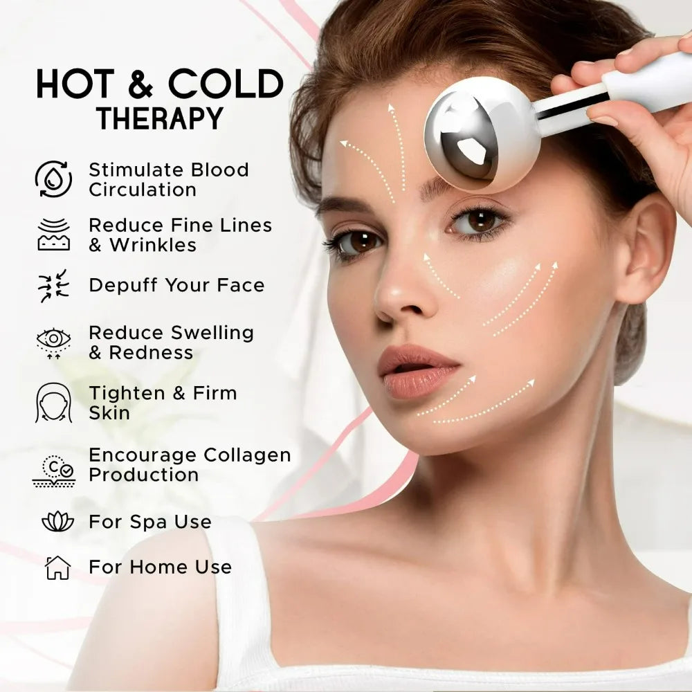 VIBE Cryo Ice Globe Face Massager – Steel Cooling Roller
