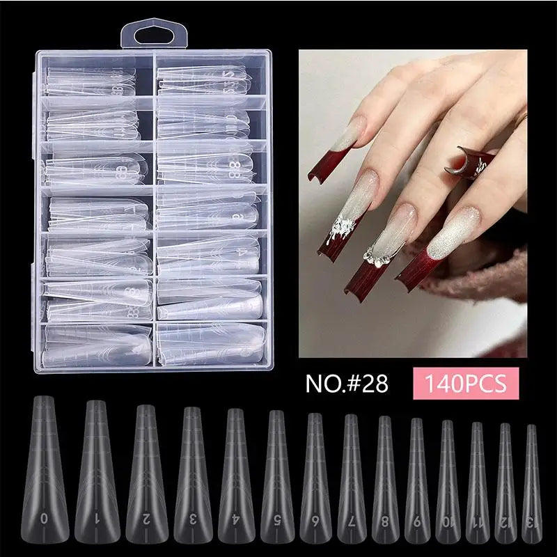 Dual System Nail Extension Forms – 70/140/150 Pcs False Tips