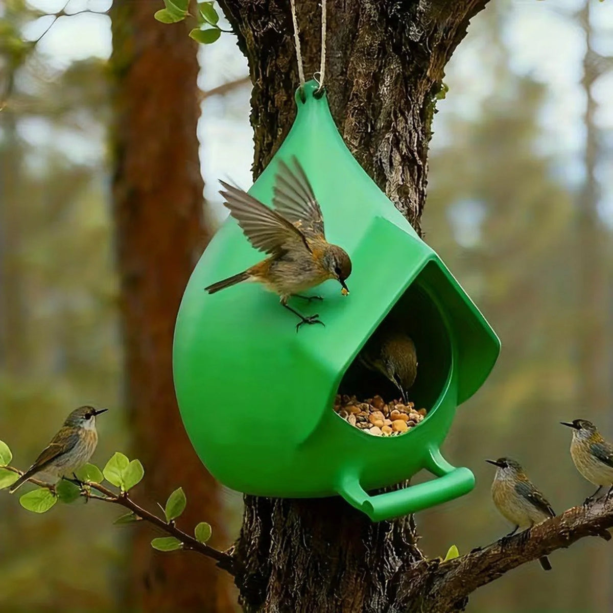 Hanging Bird Feeder with Perches – Weather-Resistant Outdoor
