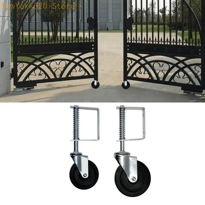 Spring-Loaded Gate Door Caster Wheel 50kg – 4" & 5" Sizes