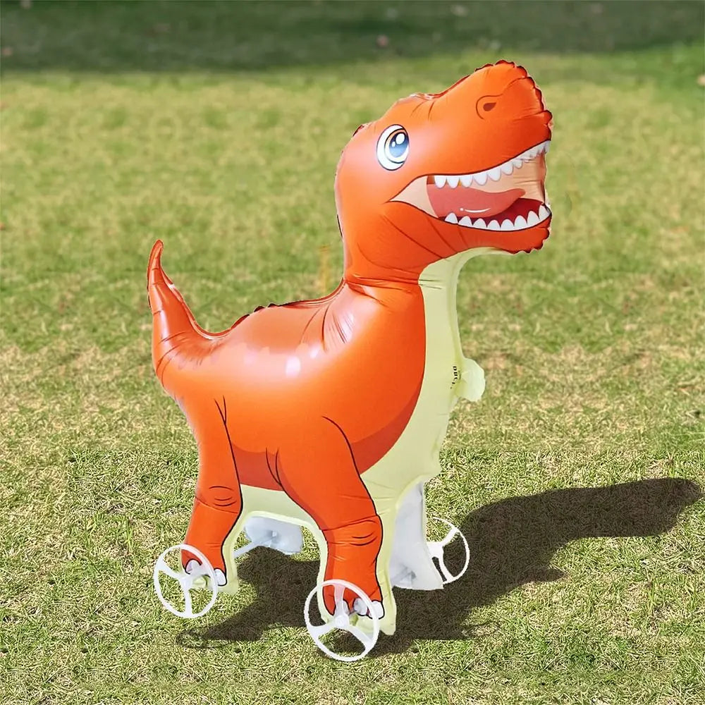 4D Walking Dinosaur Foil Balloon with Wheels – Party Decor