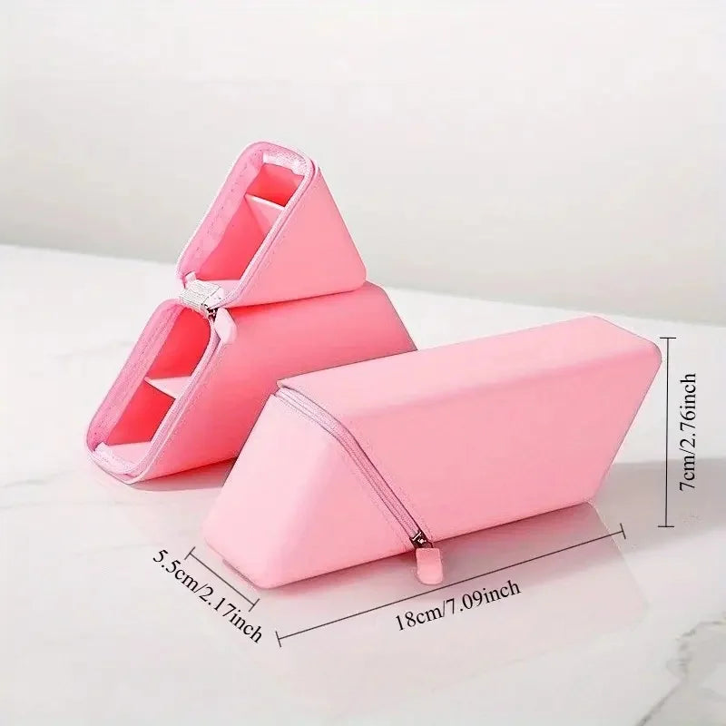 Foldable Silicone Pen Holder Large Capacity Desk Pencil Case