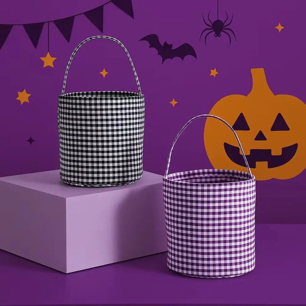Large Halloween Trick or Treat Candy Basket Tote Bag