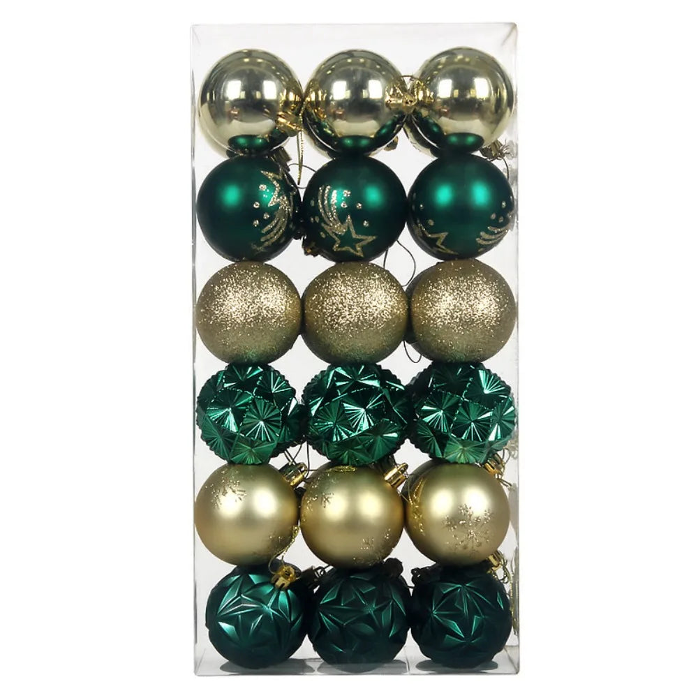 36PCS Christmas Ball Ornaments Set – Hanging Xmas Tree Decor