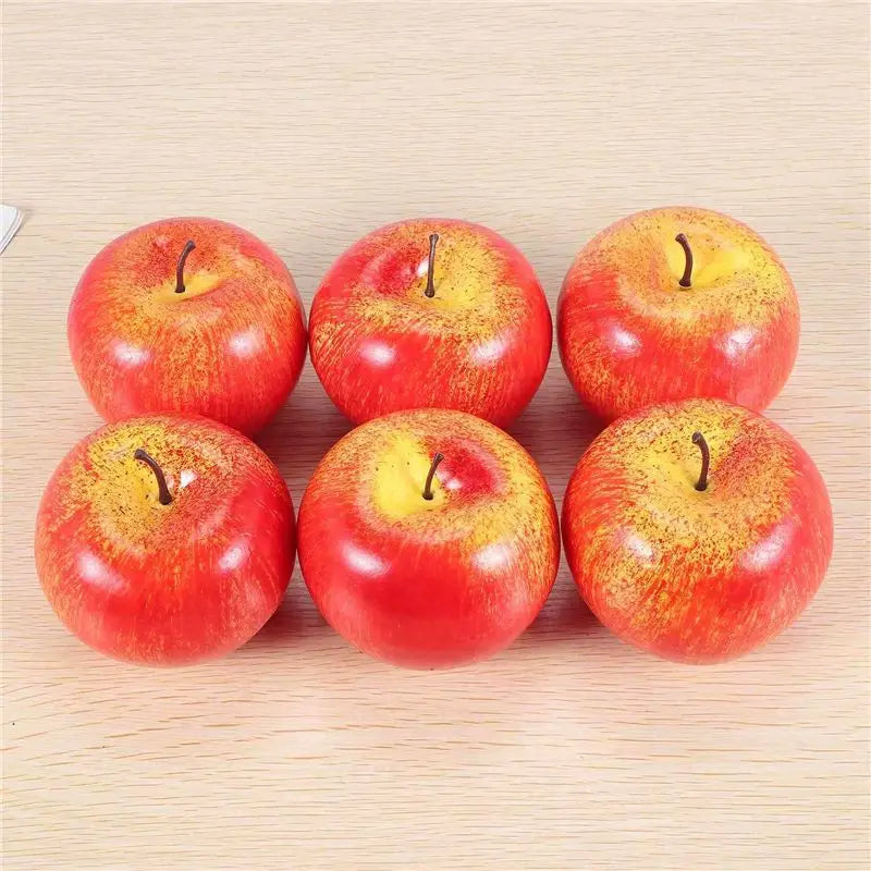 18-Piece Red Decorative Artificial Plastic Fruit Set – Home Décor