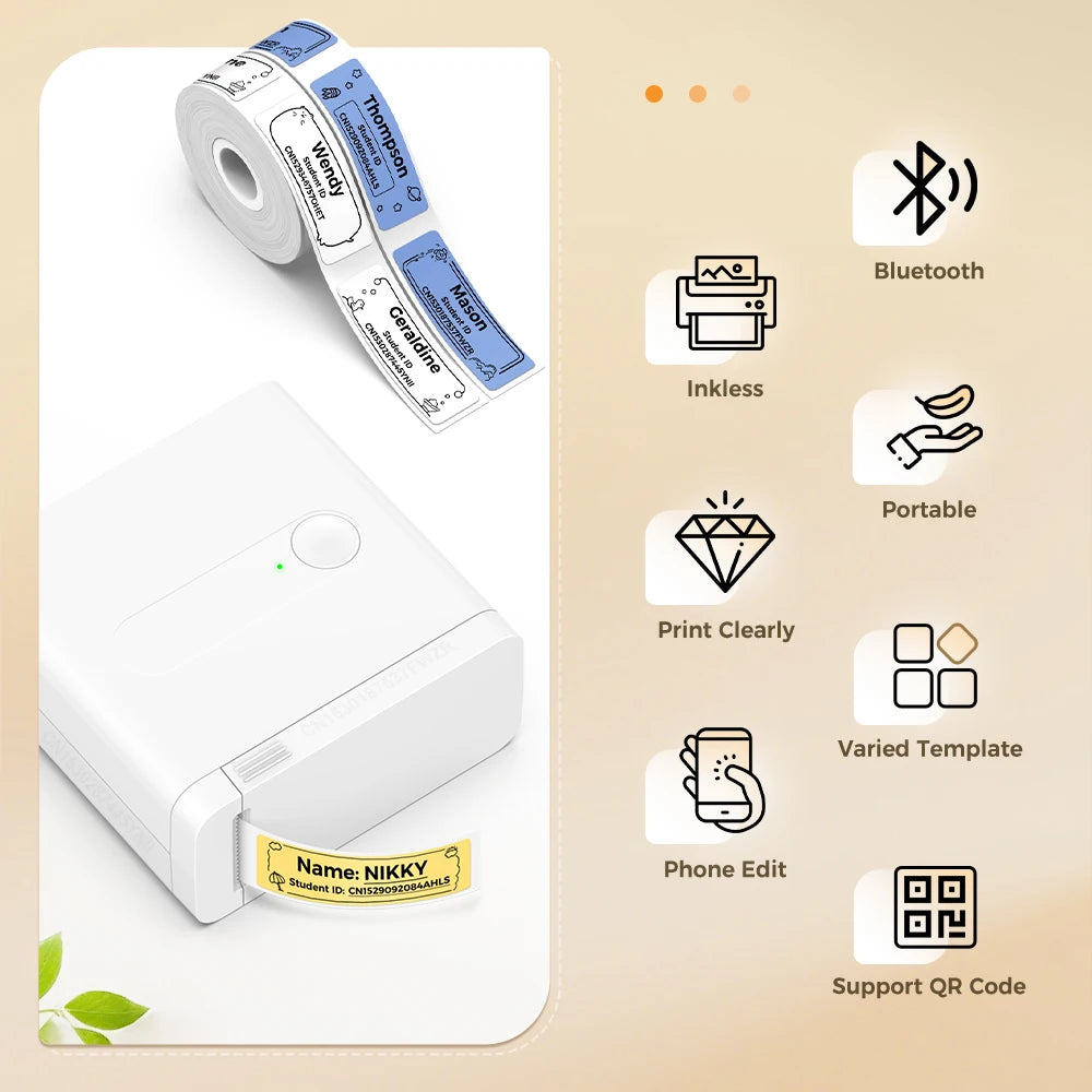 Labelwell D12 Bluetooth Inkless Thermal Label Printer & Maker