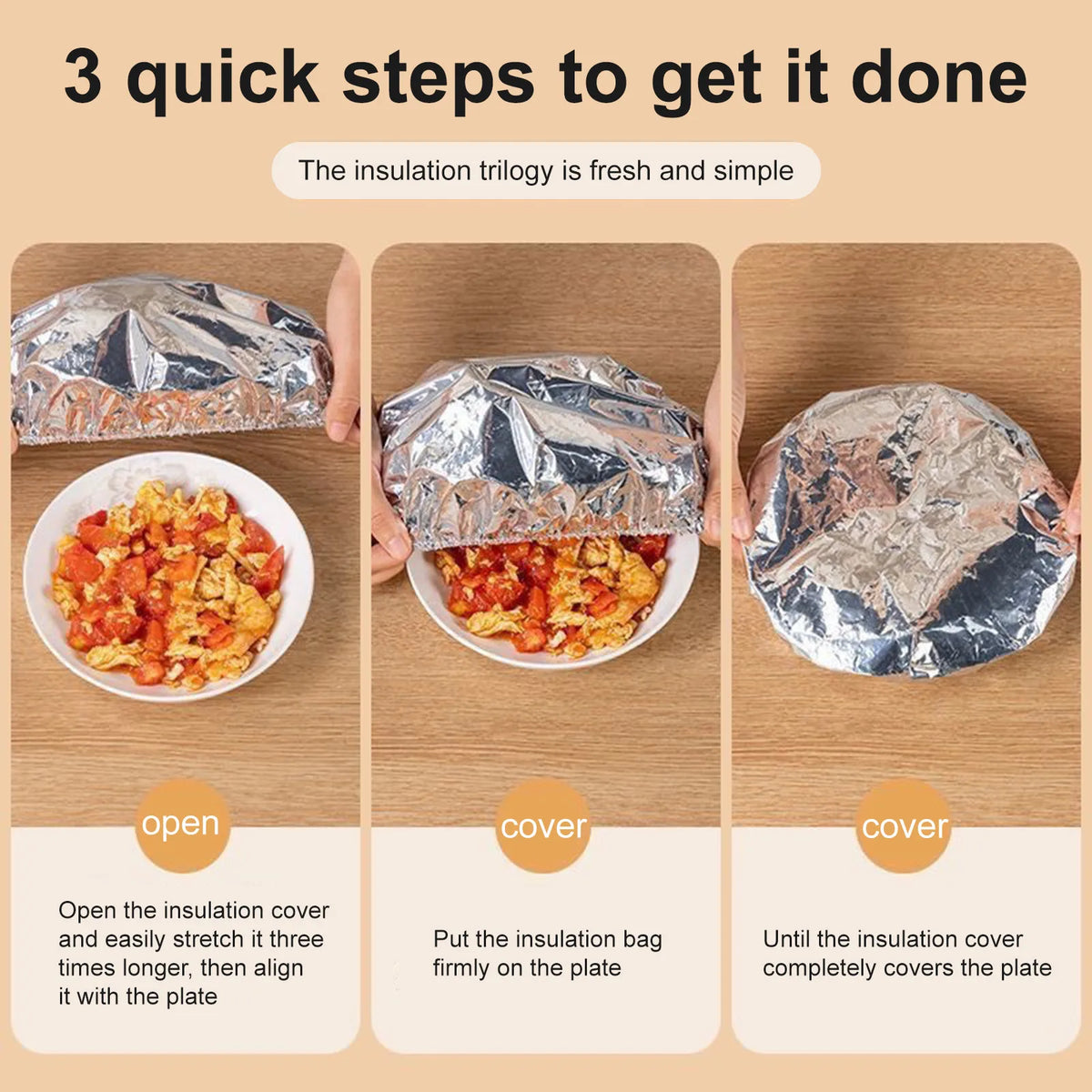 Reusable Aluminum Foil Food Insulation Covers – 10-Pack Bowl Lids