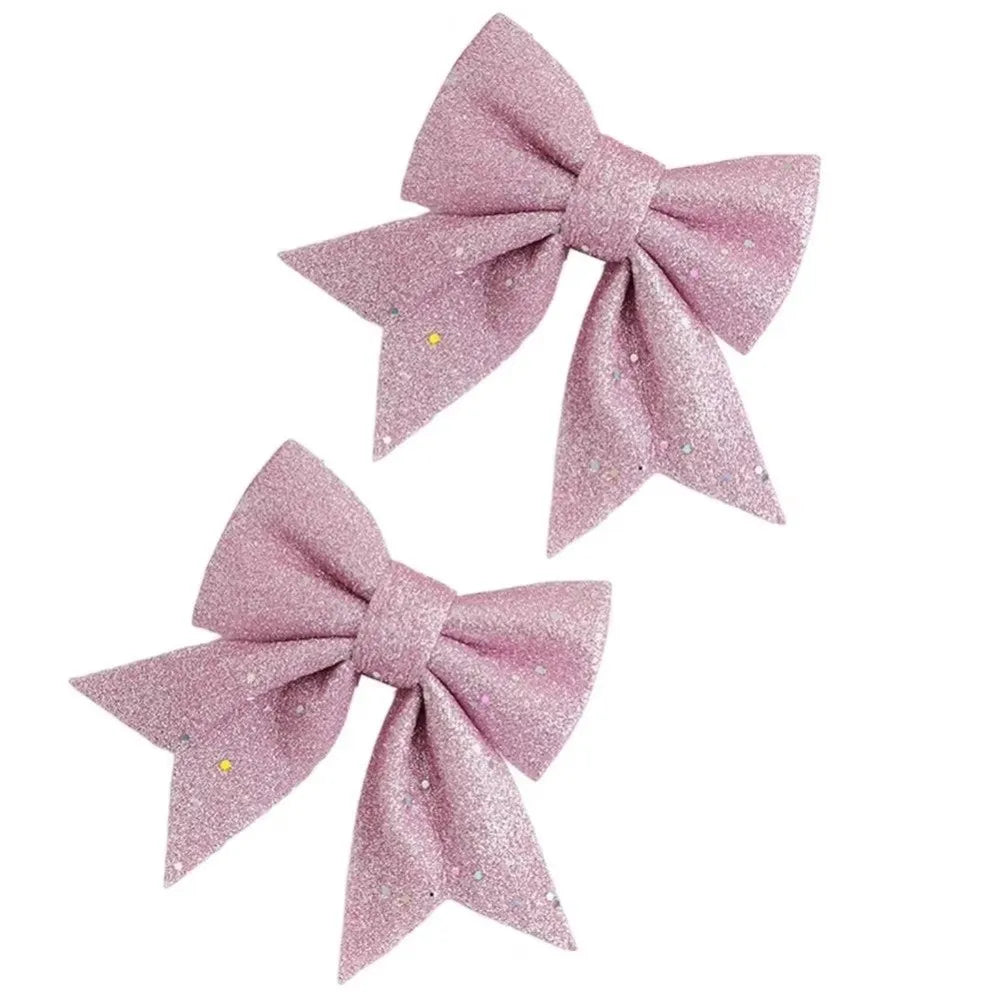 Pink Christmas Tree Ornaments – Foam Balls, Bows & Star Topper