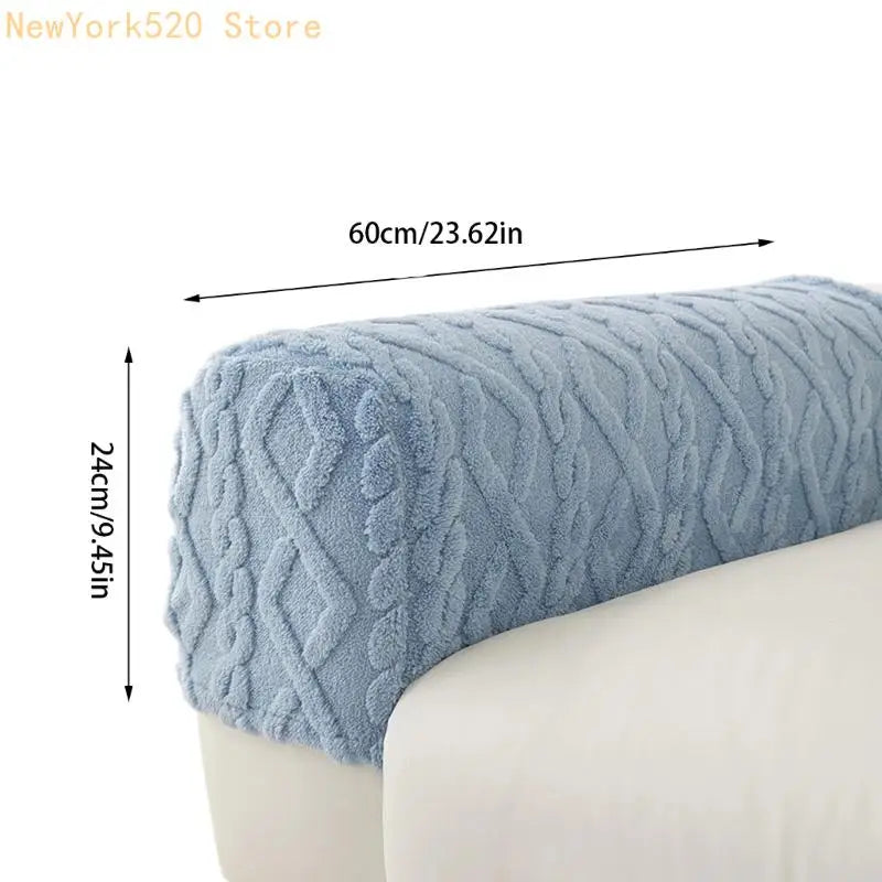 Plush Sofa Armrest Cover – Nonslip Couch Arm Protector
