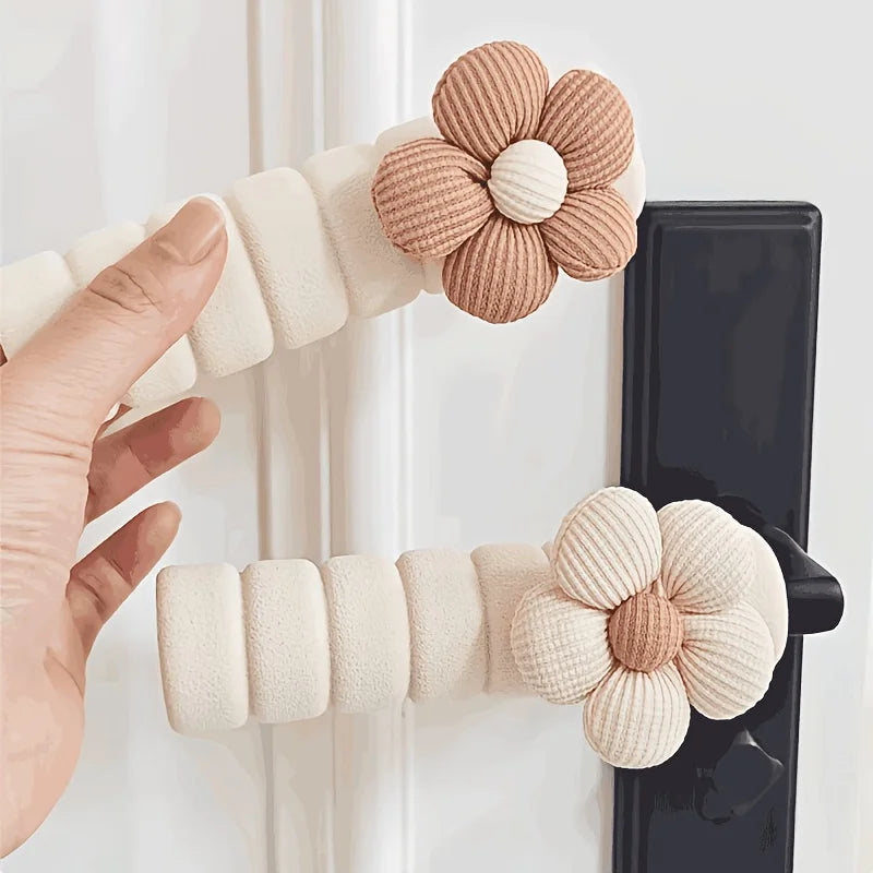 Anti-Static Floral Door Handle Cover – Silent Anti-Collision