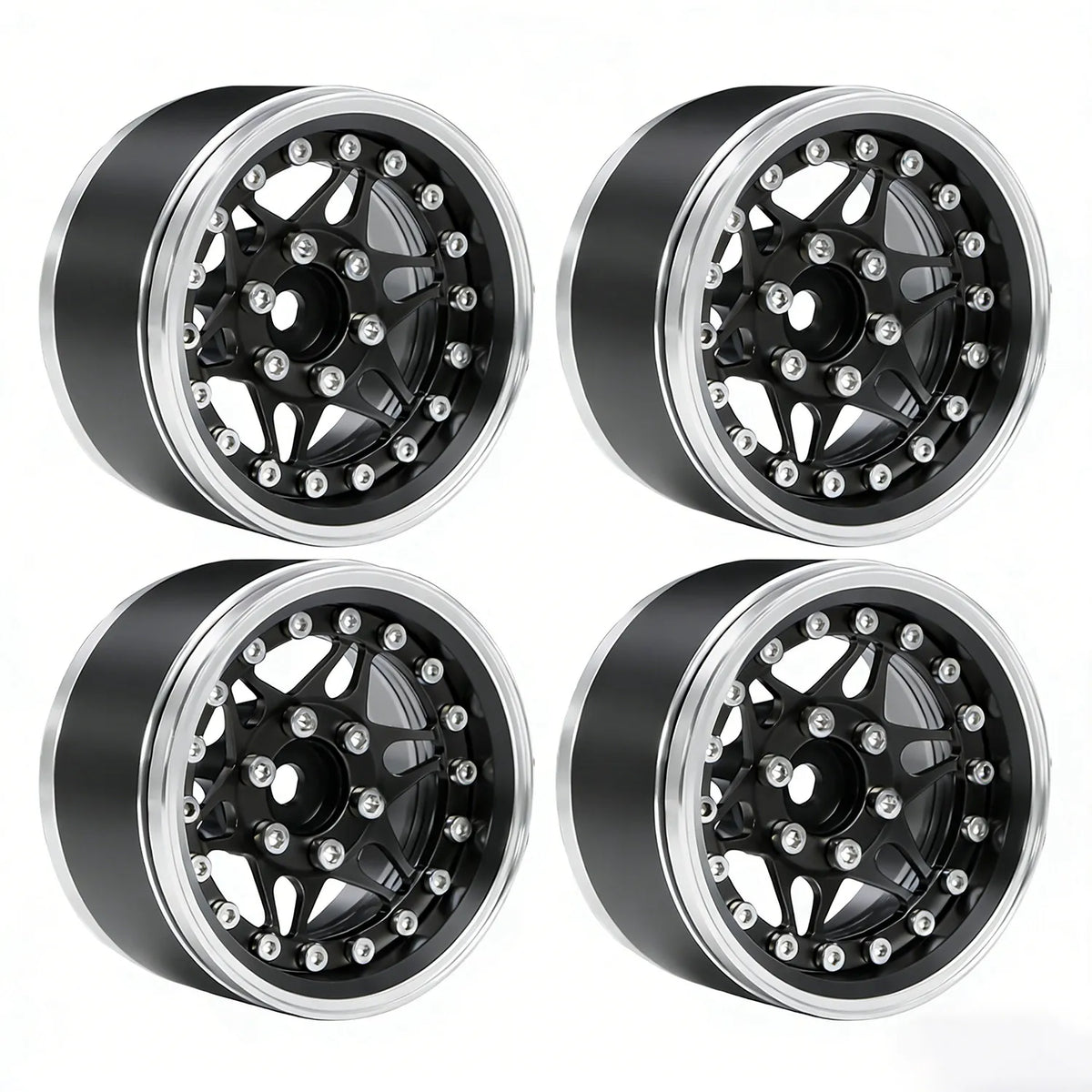 1.9" CNC Aluminum Beadlock Wheels for 1/10 RC Crawler TRX4 SCX10