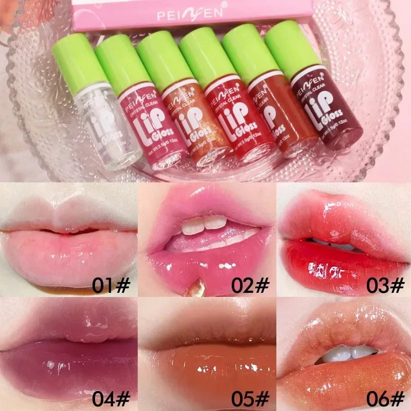 6-Pack Hydrating Lip Gloss Set – Lip Oil, Glaze & Plumper