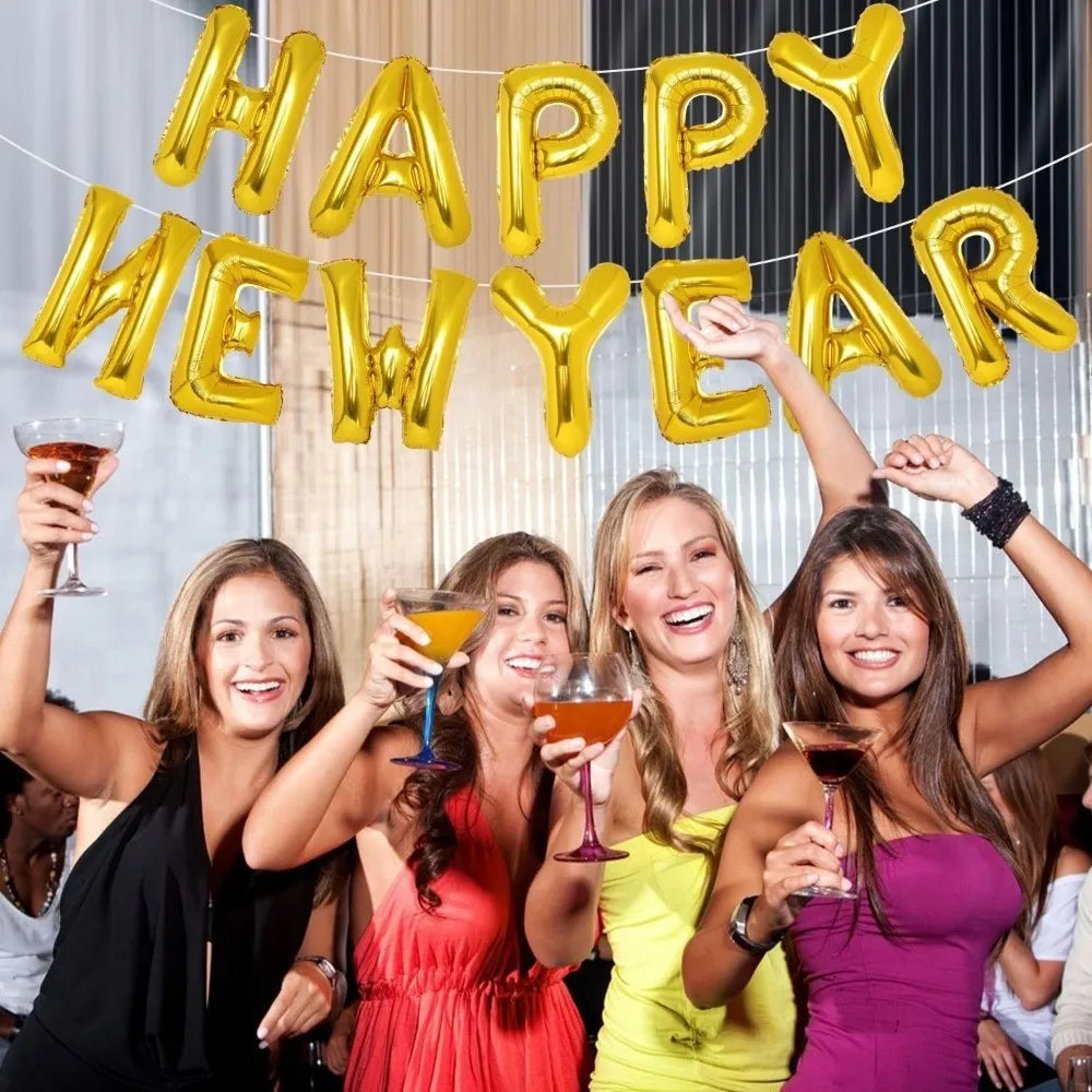 Happy New Year 2027 Foil Balloon Set – Party Decorations