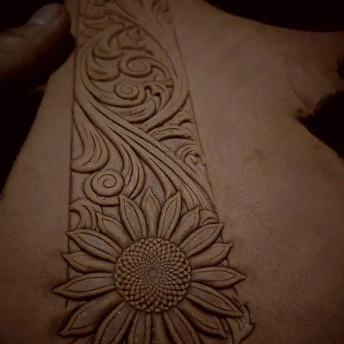 Sunflower 3D Leather Embossing Mold Aluminum 238×56mm
