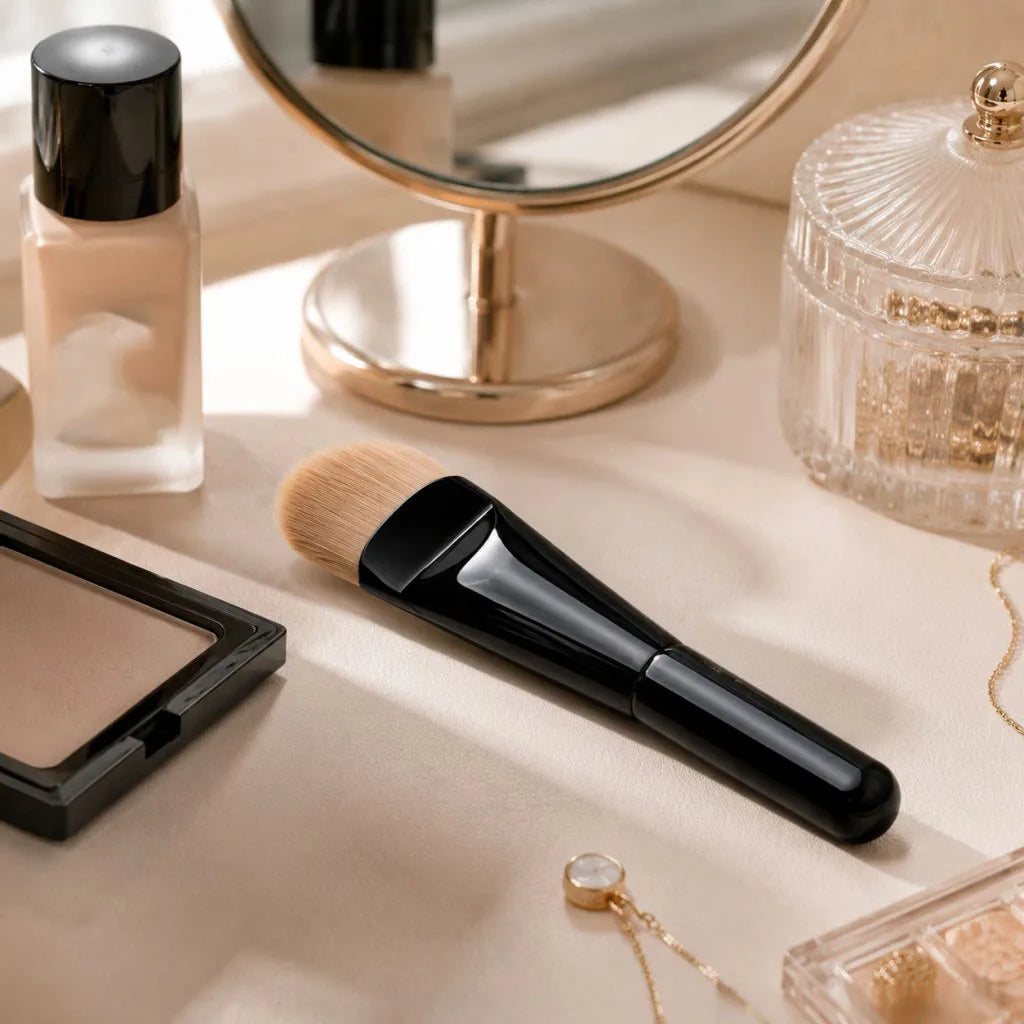 Oval Foundation Brush – Synthetic Bristles, Flawless Coverage