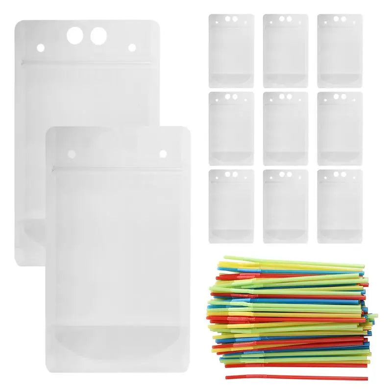 Stand-Up Frosted Suction Nozzle Bags 500ml 100PCS BPA-Free