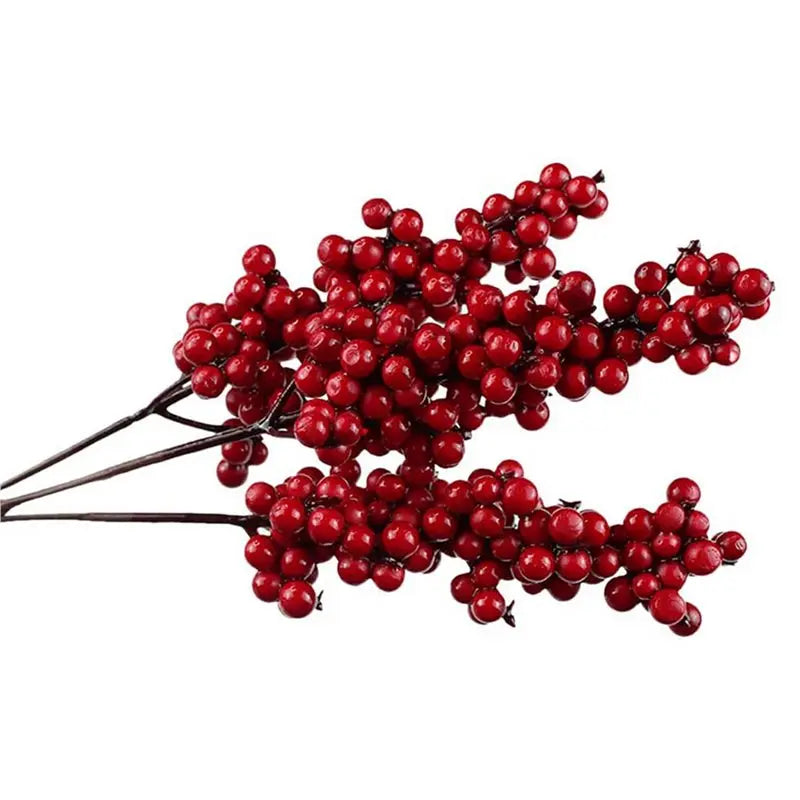 80 Pcs Artificial Red Berry Stems – Christmas & Holiday Decor Picks