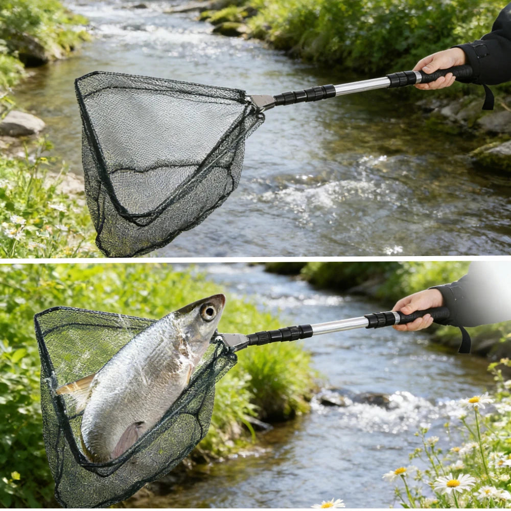 130CM Telescopic Fishing Landing Net – Saltwater & Freshwater