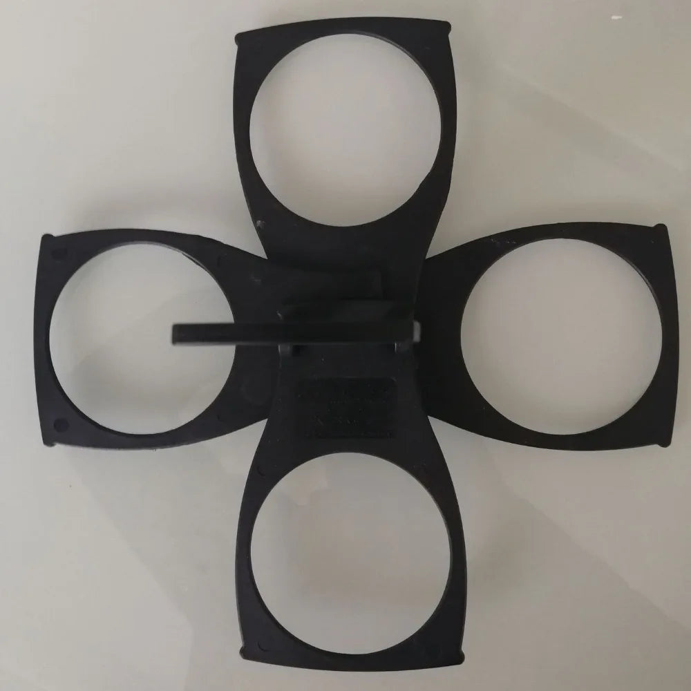 Foldable 4-Cup Rotating Carousel Carrier for Camping & Picnics