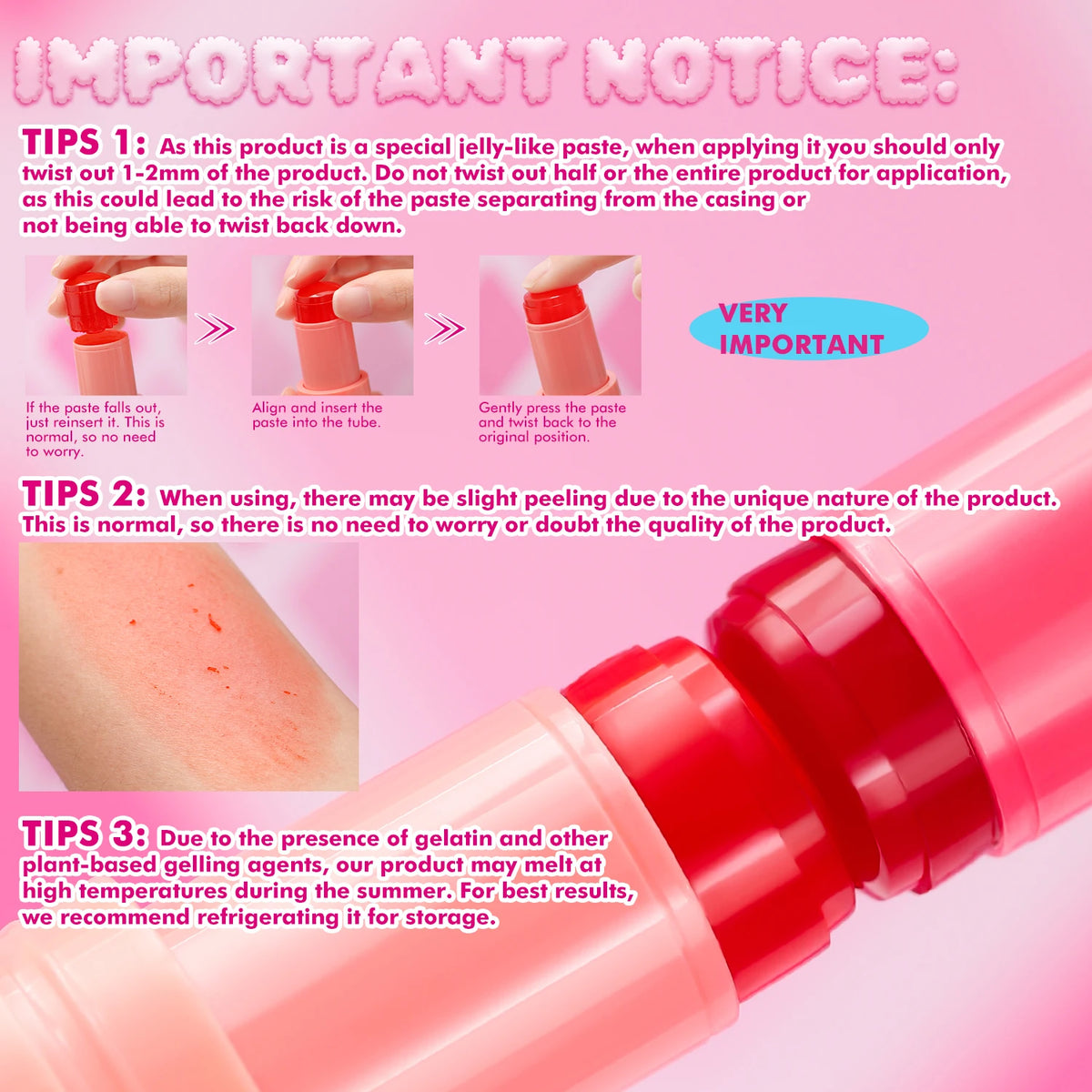 OREADEX Berry Jelly Blush & Lip Gloss Stick – 2-in-1
