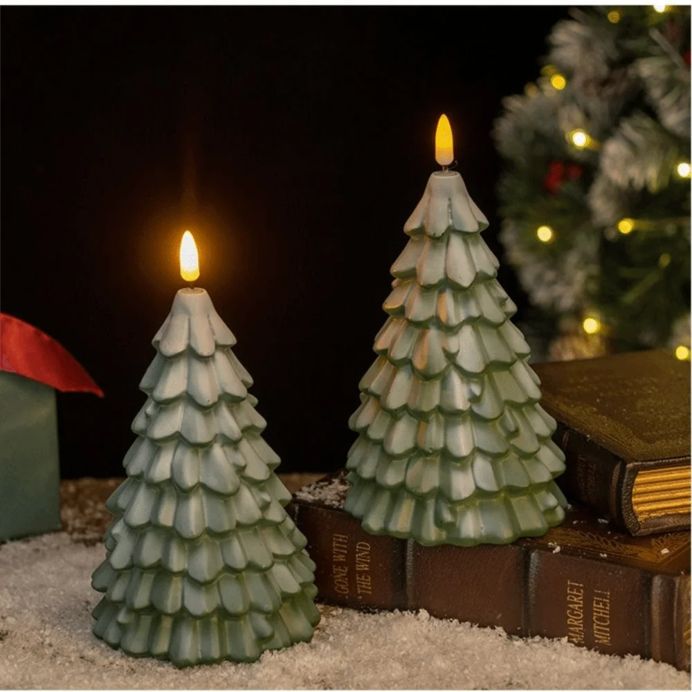 Christmas Tree Flameless LED Candle | 3D Flame Night Light