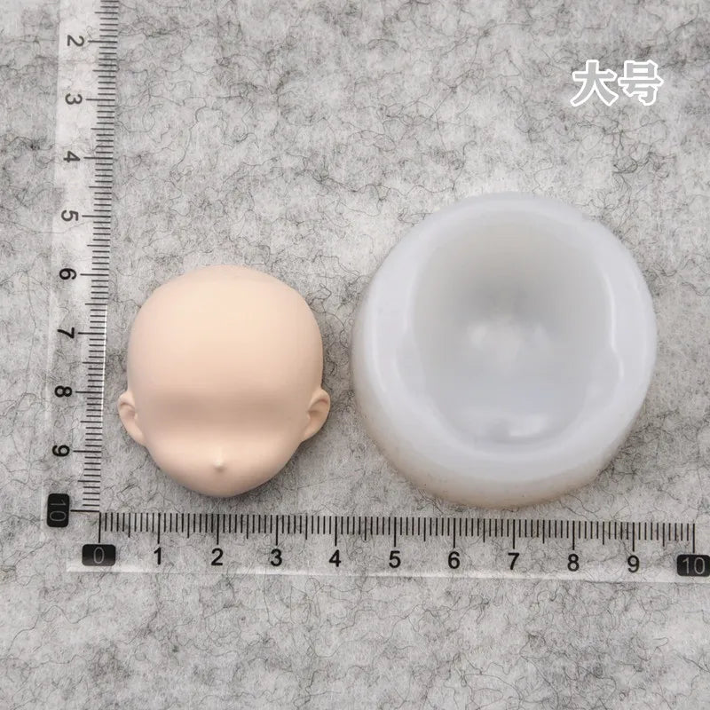 Silicone Doll Face Mold Set – Ultra-Light Clay Chibi Molds