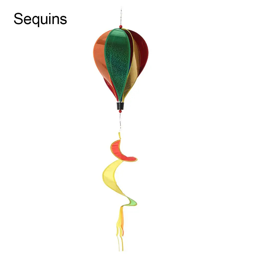 Hot Air Balloon Garden Wind Spinner Outdoor Pinwheel 110cm