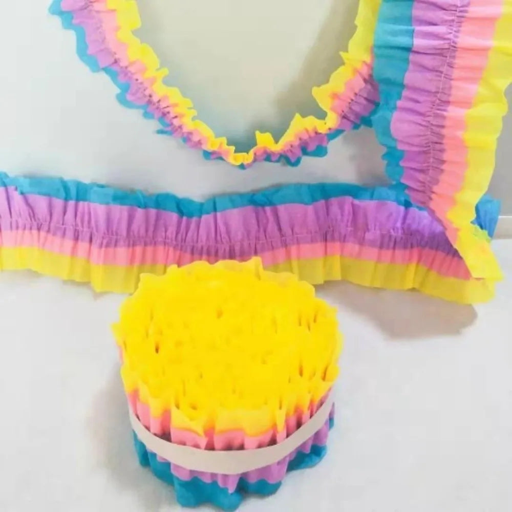 Macaron Crepe Paper Streamers 3M Colorful Party Ribbon Roll