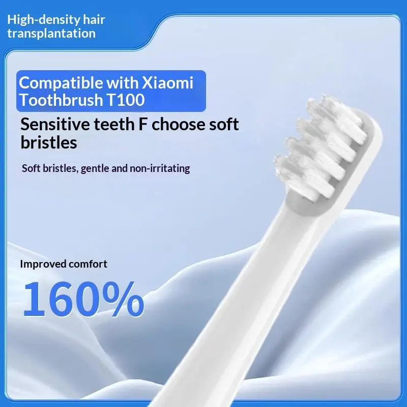 5-Pack T100 Replacement Toothbrush Heads – Soft Sonic Bristles