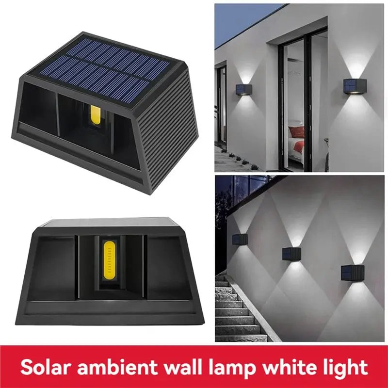 Solar LED Outdoor Wall Sconce – Up Down Garden Patio Light