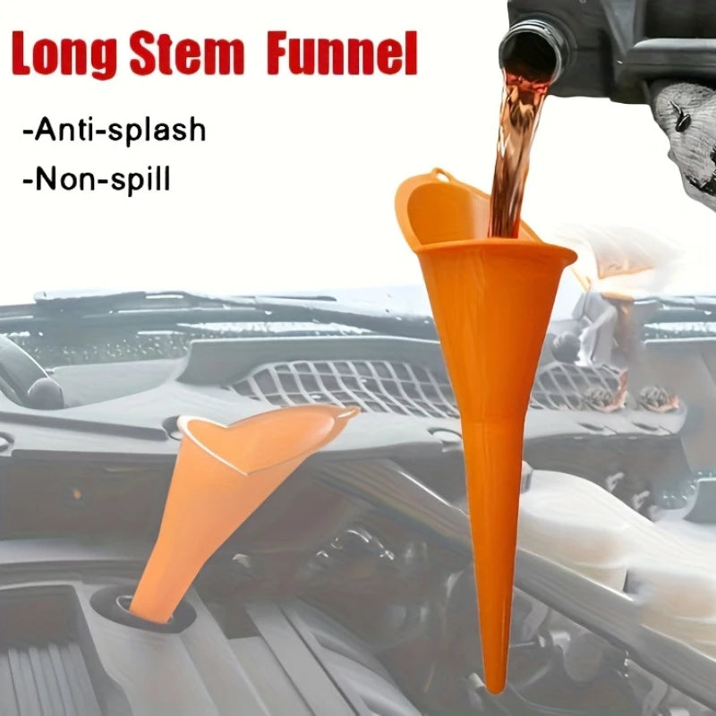 Long Handle Splashproof Fuel Funnel – Car & Motorcycle