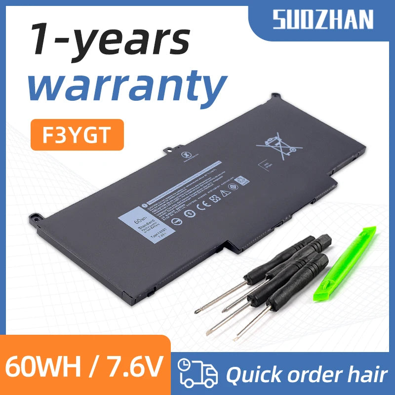 SUOZHAN F3YGT Battery for Dell Latitude E7280 E7290 E7480 E7490