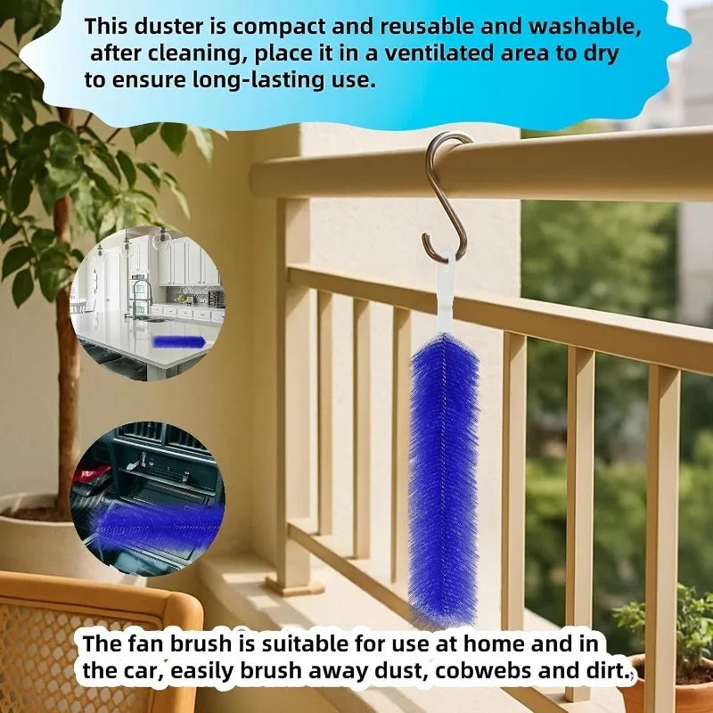 2-Pack Bendable Microfiber Fan & Blind Cleaning Brush