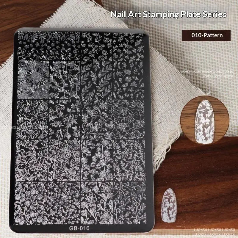 Floral Lace Butterfly Nail Art Stamping Plate – DIY Stencil