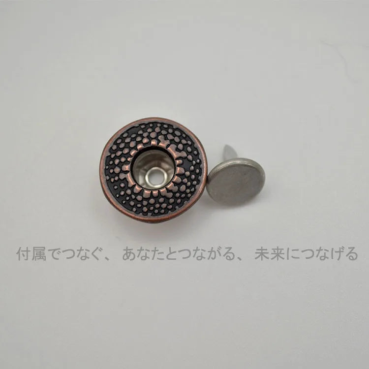 YKK Single-Pin I-Shape Buckle Red Bronze Retro Military Style