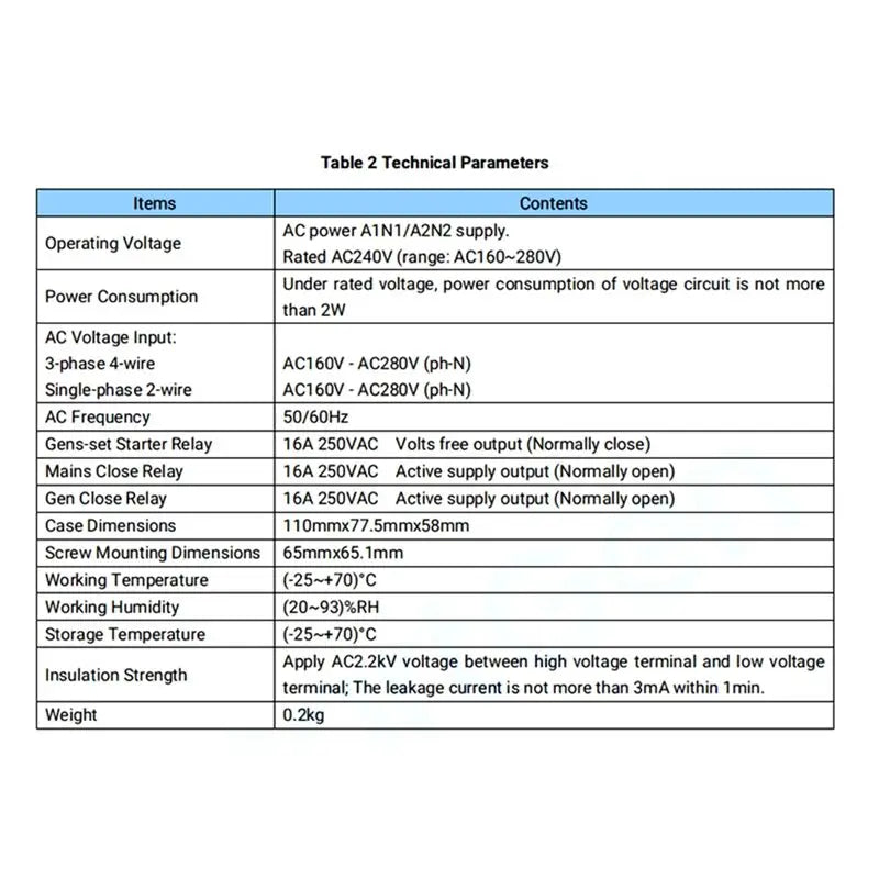 HAT310 ATS Controller – Diesel Generator Control Panel Module