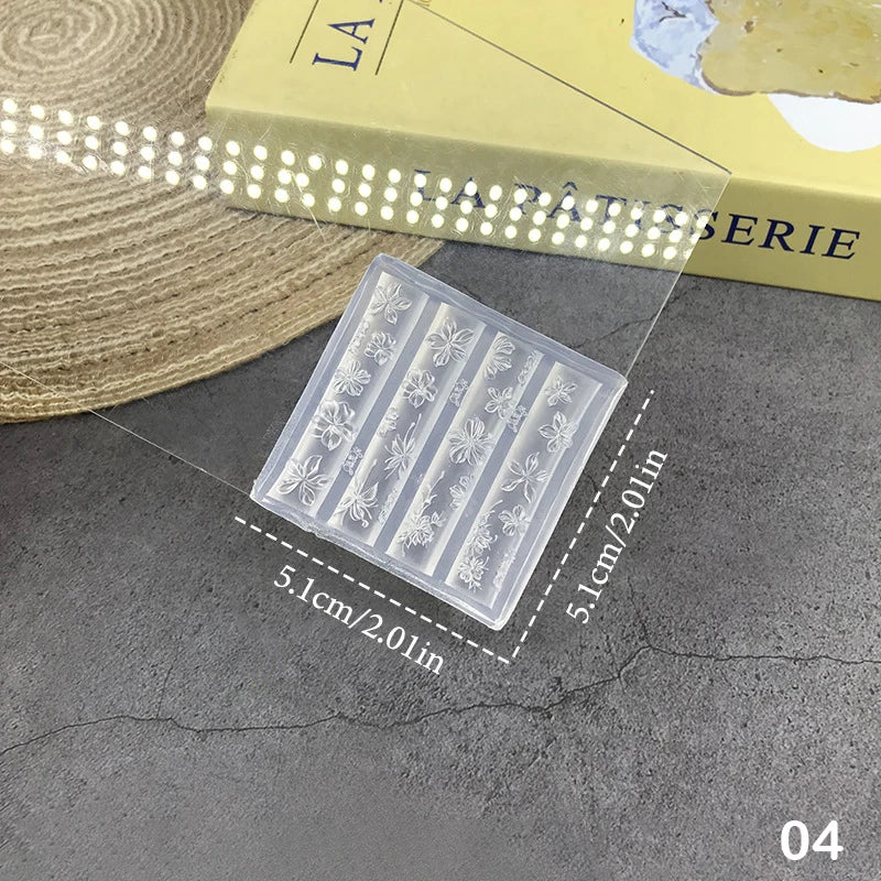 3D Silicone Nail Art Mold – UV Gel Stamping Stencil DIY